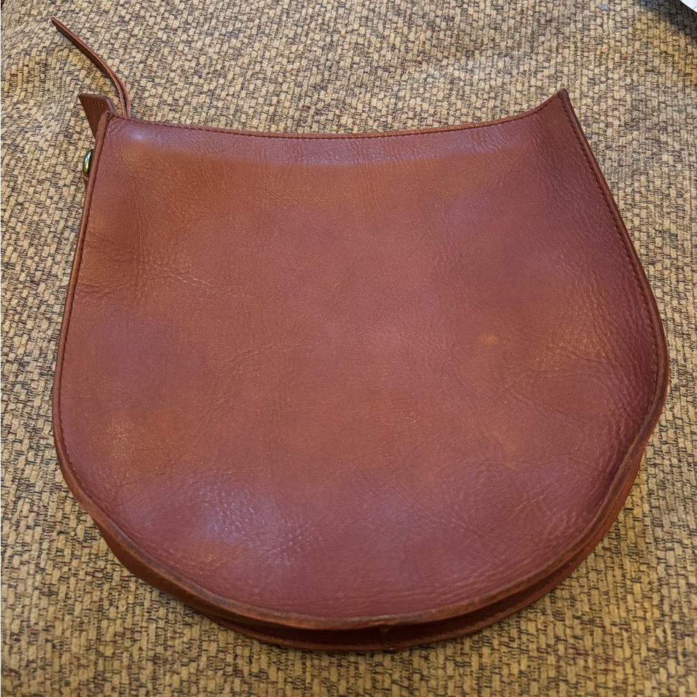 Madewell Transport Saddlebag crossbody with striped strap